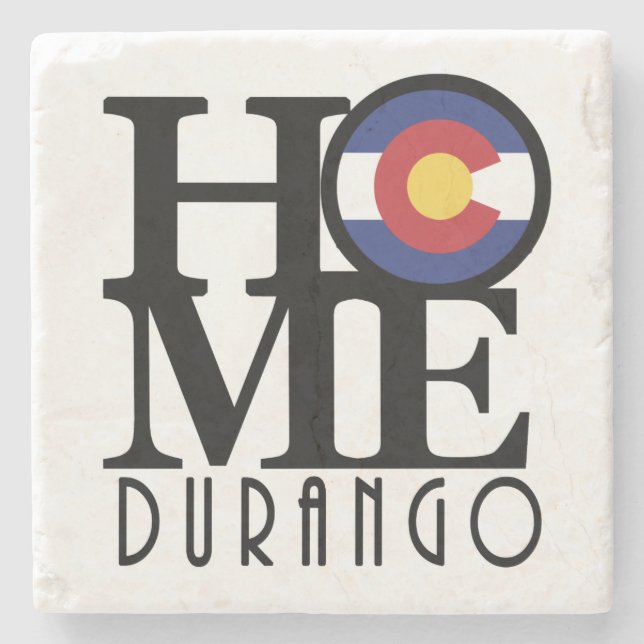 ZUHAUSE Durango Colorado Steinuntersetzer (Vorderseite)