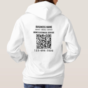 Zuhause E-Service QR-Code Logo-Sonderarbeit Hoodie