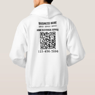 Zuhause E-Service QR-Code Logo-Sonderarbeit Hoodie