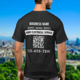 Zuhause E-Service QR-Code Logo-Sonderarbeit T-Shirt