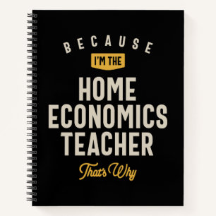 Zuhause Economics Teacher Job Title Profession Notizbuch