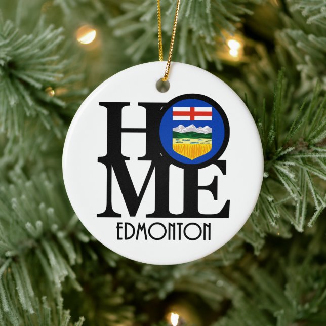 ZUHAUSE Edmonton Alberta Keramik Ornament (Baum)