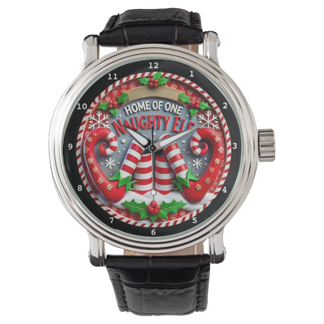 Zuhause eines unartigen Elfen  Armbanduhr (Vorderseite)