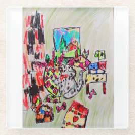 Zuhause einlegen glasuntersetzer