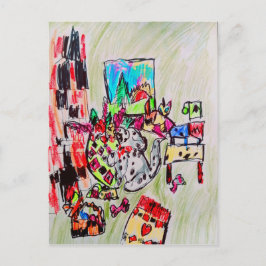 Zuhause einlegen postkarte