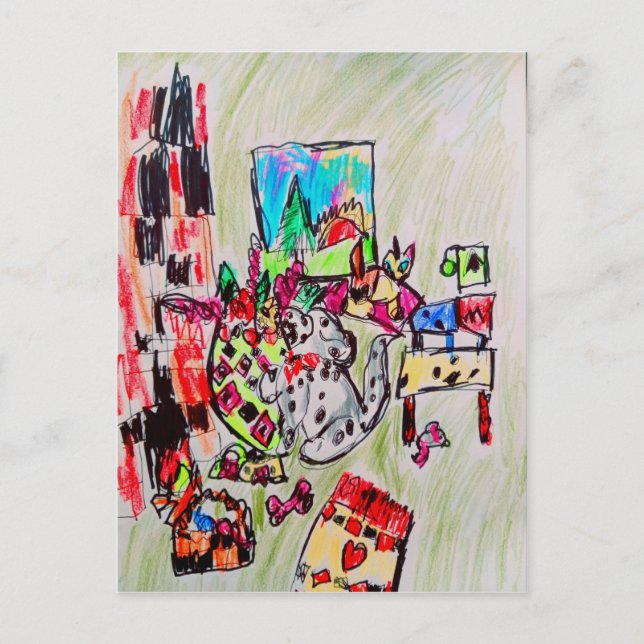 Zuhause einlegen postkarte (Vorderseite)