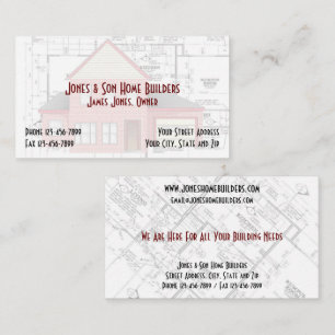 Zuhause-Erbauer-Bau-Architekten-Geschäfts-Karte Visitenkarte