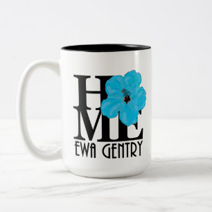 ZUHAUSE Ewa Gentry Blue Hibiskus 15oz Zweifarbige Tasse