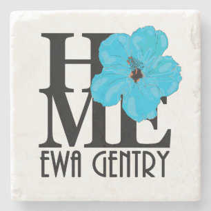 ZUHAUSE Ewa Gentry Blue Hibiskus Steinuntersetzer