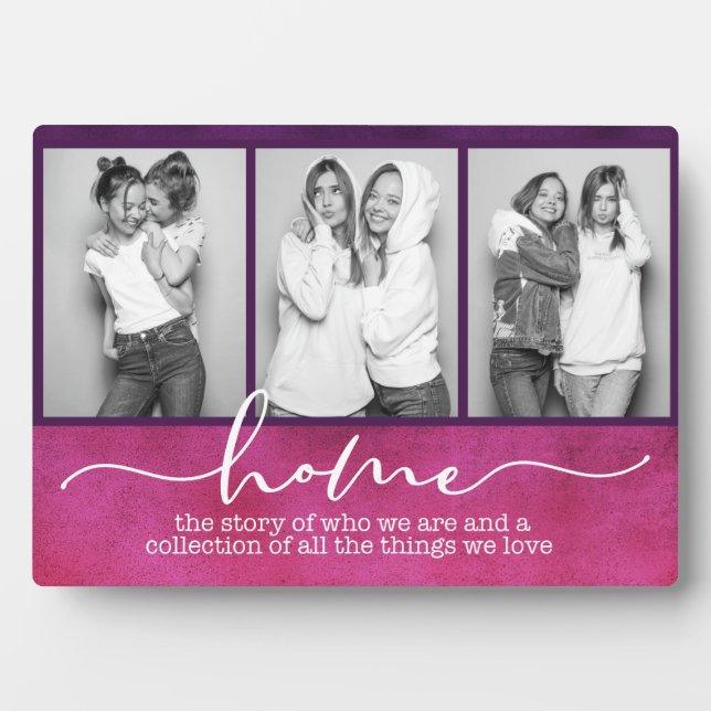 Zuhause Family Redewendungen Moderne Typografie Dr Fotoplatte (Vorderseite)