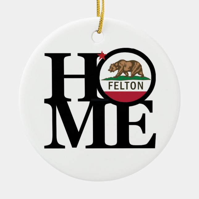 ZUHAUSE Felton CA Keramik Ornament (Vorne)