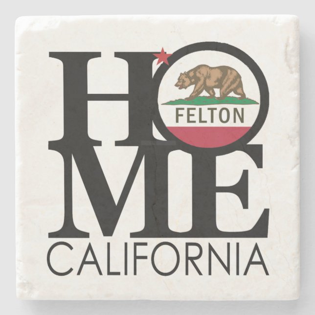 ZUHAUSE Felton California Steinuntersetzer (Vorderseite)