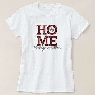 Zuhause - Fett Letters & Texas Shape Aggie Maroon T-Shirt