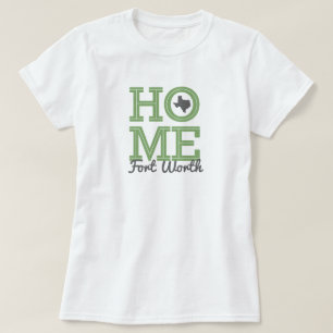 ZUHAUSE - Fettschrift & Texas Form Grün grau T-Shirt