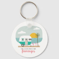 Zuhause Flamingos Turquoise Camper Beach