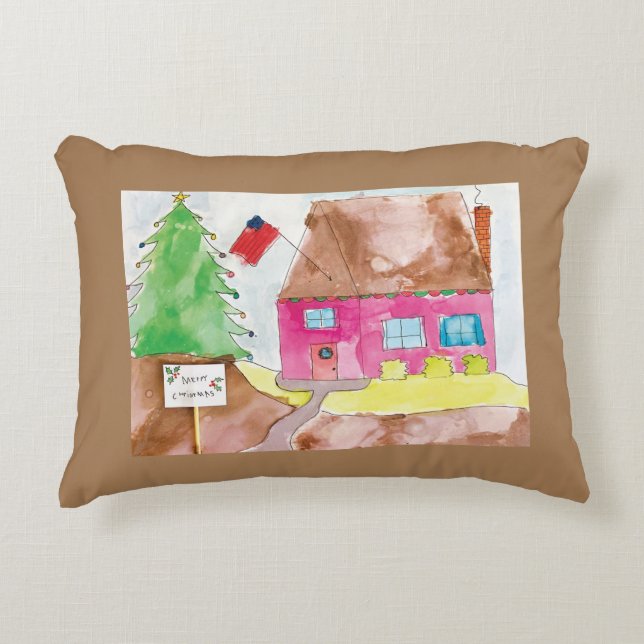 Zuhause For Holidays - KidsArt for CHOC Dekokissen (Vorderseite)