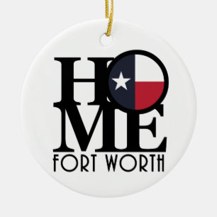 ZUHAUSE Fort Worth Texas Keramik Ornament