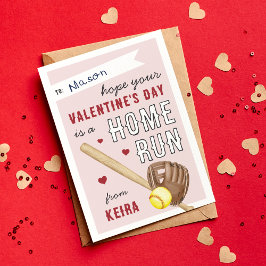 Zuhause Führen Sie Softball Valentinstag Card aus Einladung