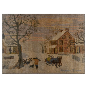 Zuhause für das Feiertags-Glasschneiden-Brett Schneidebrett