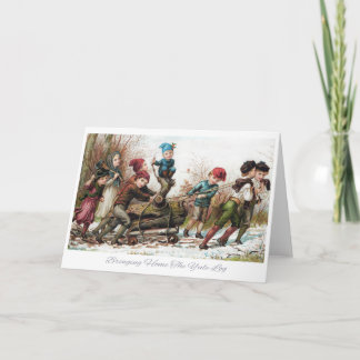 Zuhause für das Weihnachten-Protokoll Feiertagskarte