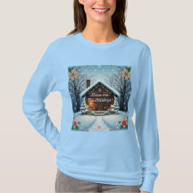 Zuhause für den Holidays Light Blue T - Shirt