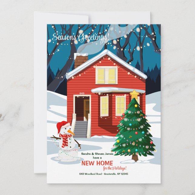 Zuhause für die Holidays Grußkarte Feiertagskarte (Vorderseite)