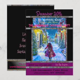 Zuhause für die Party Einladung zu Weihnachten