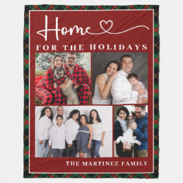 Zuhause für Familienfotos für Feiertage Fleecedecke