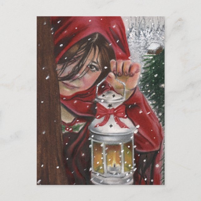 Zuhause für Feiertage Feiertagspostkarte (Vorderseite)