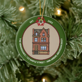 Zuhause für Personalisierte Ferien im ersten Jahr Keramik Ornament