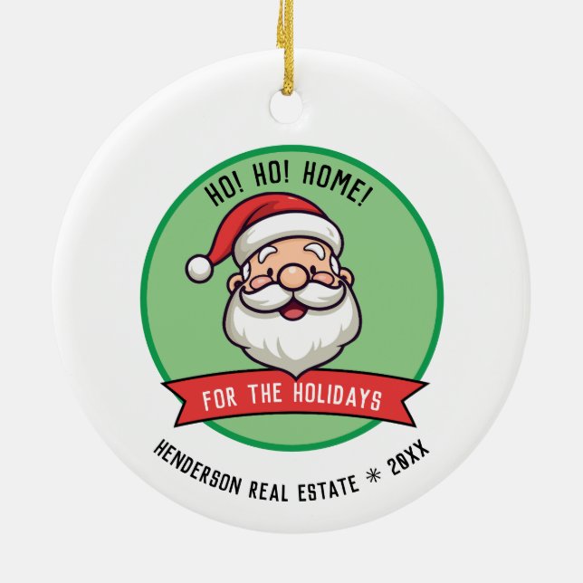 Zuhause für Weihnachten in Feiertagen Keramik Ornament (Hinten)