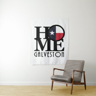 ZUHAUSE Galveston Texas Wandteppich