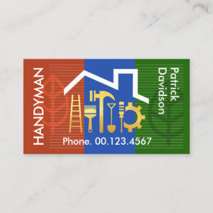 Zuhause Gebäude Landscape Gold Tools Visitenkarte