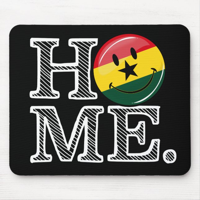 Zuhause Ghana Lächeln Flag Housewarming Mousepad (Vorne)