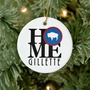 ZUHAUSE Gillette Wyoming Keramik Ornament