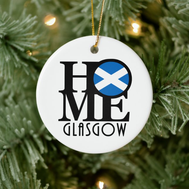 ZUHAUSE Glasgow Scotland Keramik Ornament (Baum)