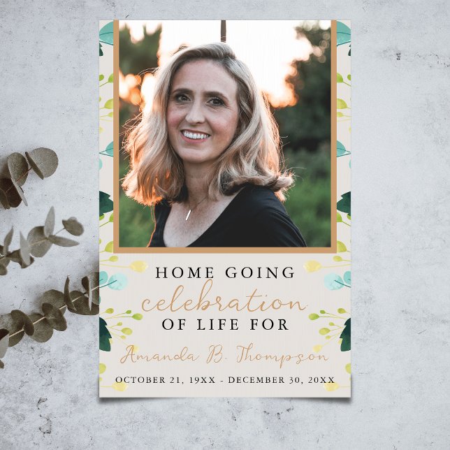Zuhause Going Celebration of Life Funeral Service Poster (Von Creator hochgeladen)