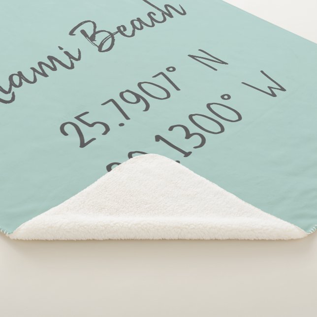 Zuhause GPS koordiniert Längengrad Latitude Miami Sherpadecke (3/4)