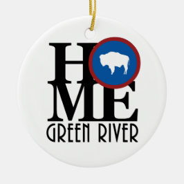 ZUHAUSE Green River Wyoming Keramik Ornament