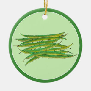 Zuhause Grüne Bohnen Gemüse in Dosen von Keramik Ornament