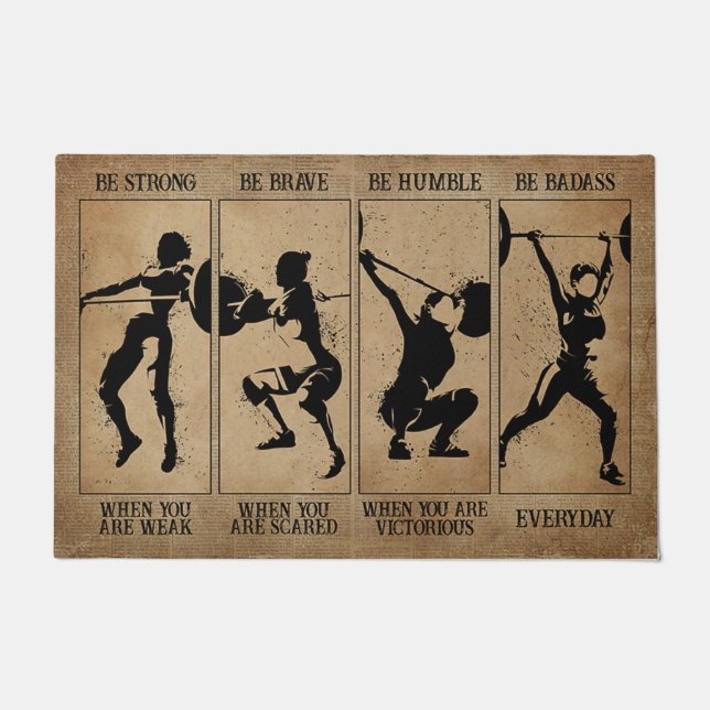 Zuhause Gym Deco, Funny Fitness Motivation Doormat Fußmatte (Vorderseite)