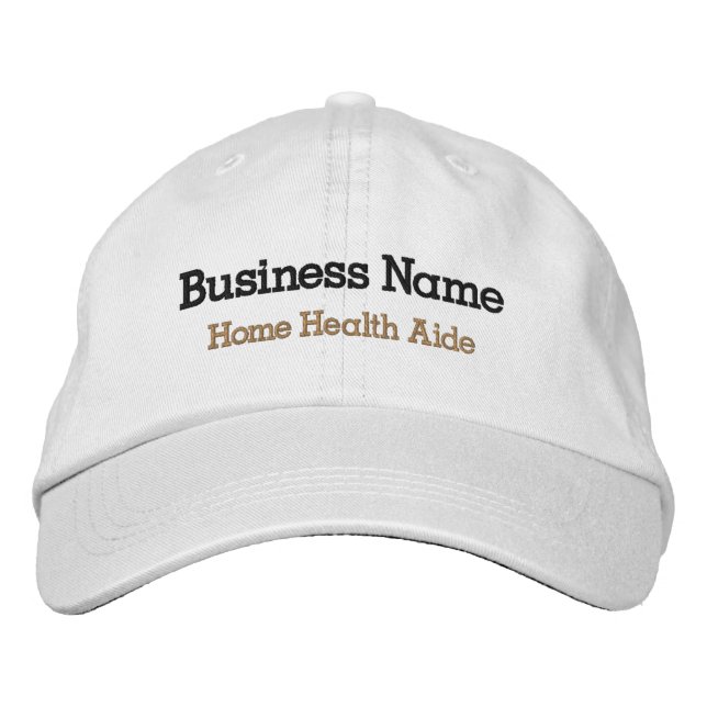 Zuhause Health Aide bestickte Hat | Name des Unter Bestickte Baseballkappe (Vorderseite)