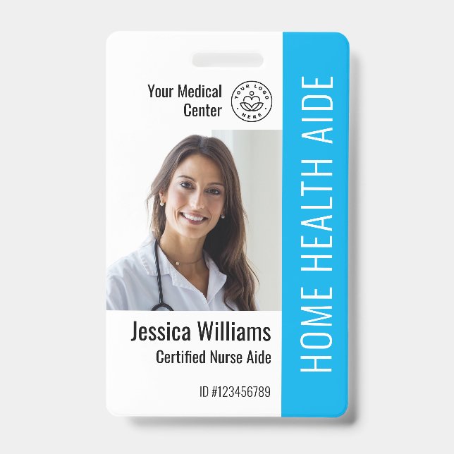 Zuhause Health Aide Certified Nurse Aide Foto ID Ausweis (Vorderseite)