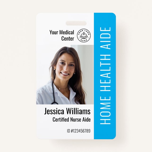 Zuhause Health Aide Certified Nurse Aide Foto ID Ausweis (Vorderseite)
