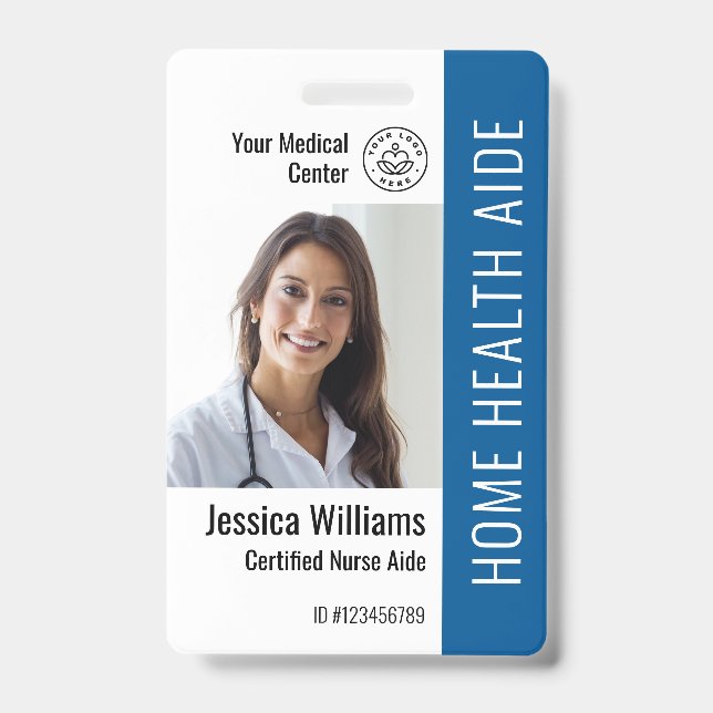 Zuhause Health Aide Certified Nurse Aide Foto ID Ausweis (Vorderseite)