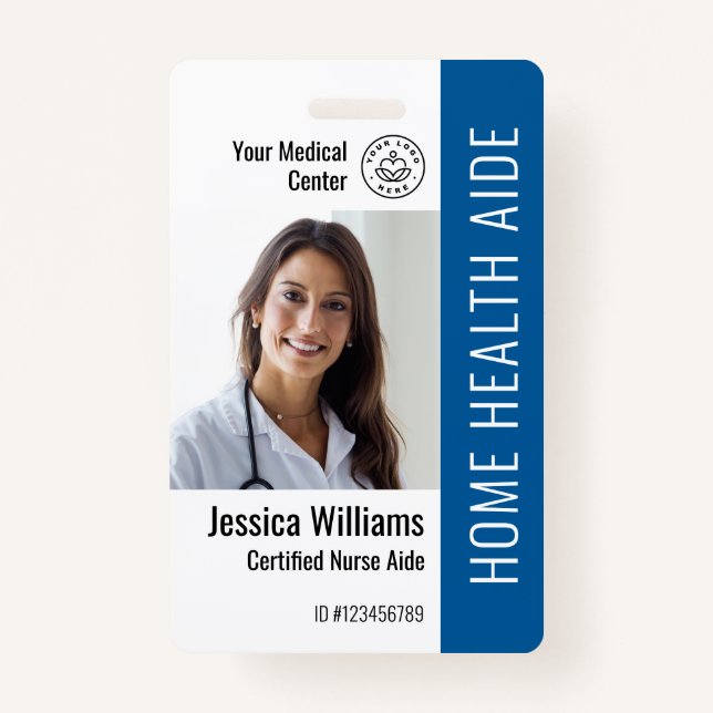 Zuhause Health Aide Certified Nurse Aide Foto ID Ausweis (Vorderseite)