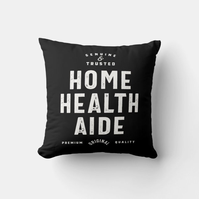 Zuhause Health Aide Job Title Gift Kissen (Vorderseite)