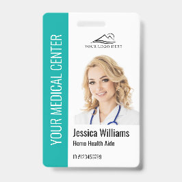 Zuhause Health Aide Medical Foto ID Aquamarin Ausweis