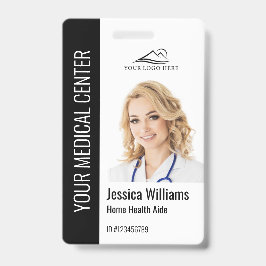 Zuhause Health Aide Medical Foto ID Black Ausweis