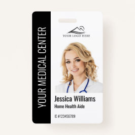 Zuhause Health Aide Medical Foto ID Black Ausweis